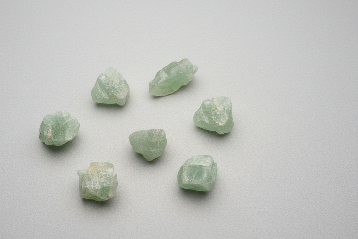 Raw Green Calcite, Dug by Hand
