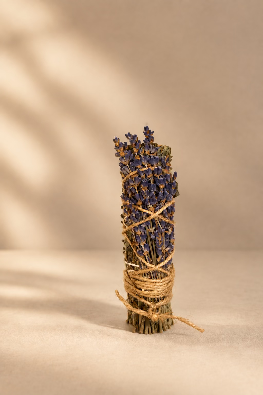 Mugwort Smudge Wand with Dried Lavender
