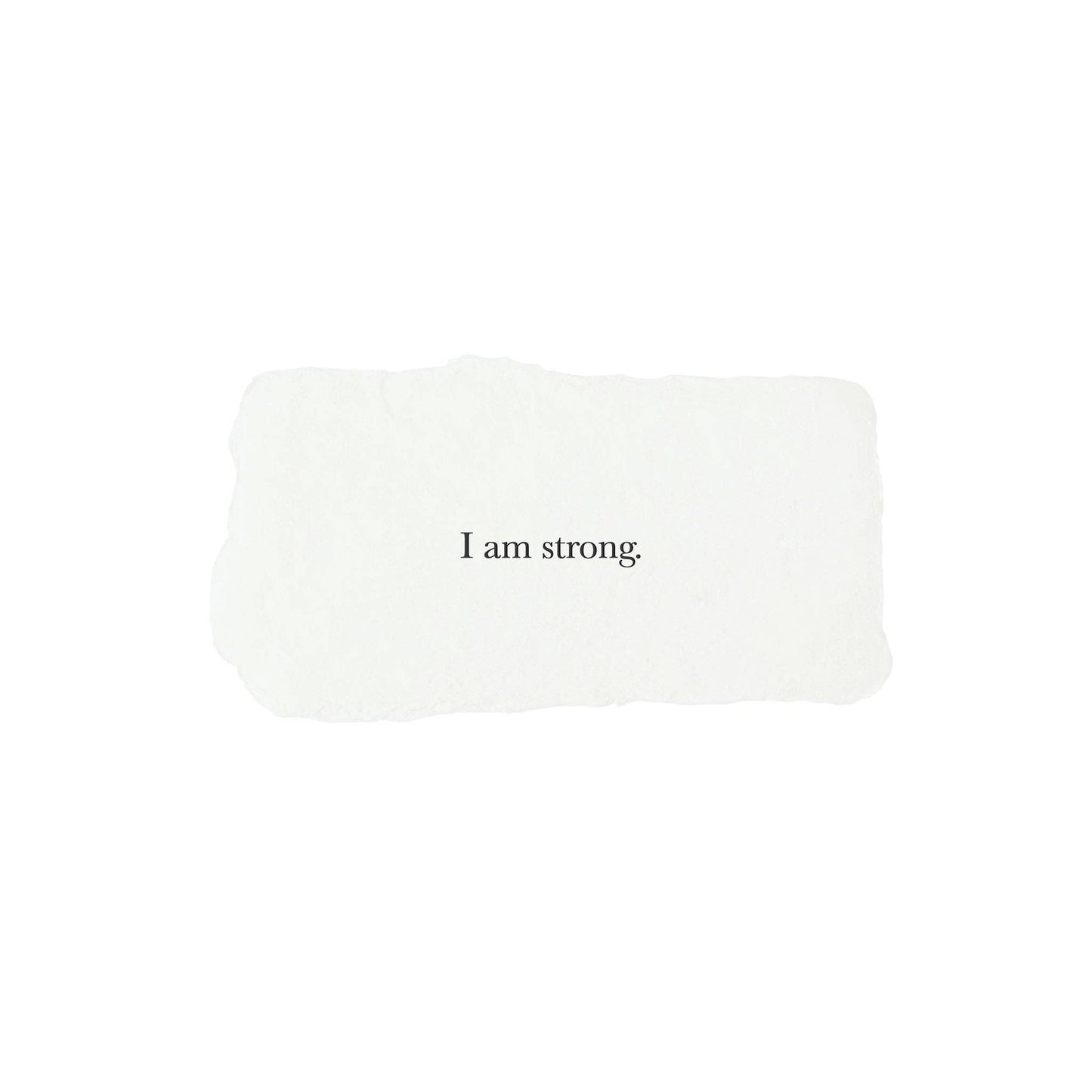 I am strong affirmation card