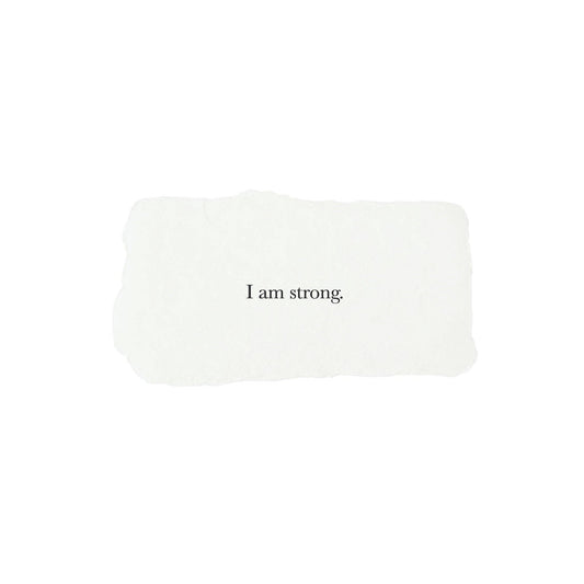 I am strong affirmation card