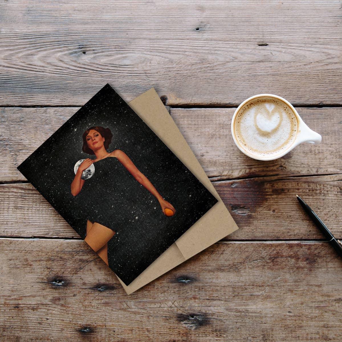 Lady With Moons Card