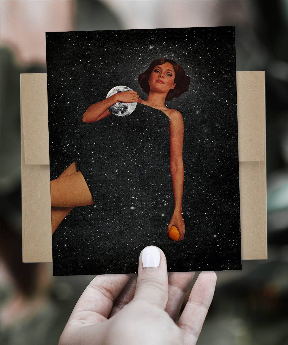 Lady With Moons Card